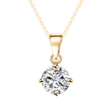 IF ME Simple Fashion Jewelry Silver and Gold Color Round Shape CZ Cubic Zirconia Pendant Necklace for Women Wedding Jewelry