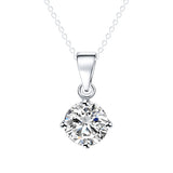 IF ME Simple Fashion Jewelry Silver and Gold Color Round Shape CZ Cubic Zirconia Pendant Necklace for Women Wedding Jewelry
