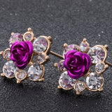 Gold Color Pearl Stud Earrings For Women