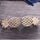 Gold Color Pearl Stud Earrings For Women