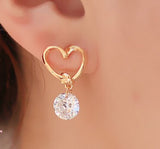 Gold Color Pearl Stud Earrings For Women