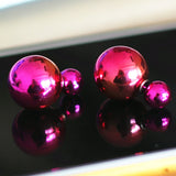 Gold Color Pearl Stud Earrings For Women