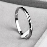 KNOCK Titanium Steel  Rose Gold  Anti-allergy Smooth  Simple Wedding Couples Rings Bijouterie for Man or Woman Gift