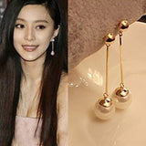 Korean Star The Same Paragraph Fashion Imitation Pearl Tassel Earrings Wholesale Jewelry Earrings Female Long Section  Vintage