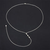 LNRRABC 1PC Sale Golden Silvery Crystal Long Sexy Backless Simple Body Bare Back Pendant Necklaces