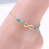 LNRRABC Silver Color Bohemia Bead Shell Anklets For Women Fashion Foot Jewelry Beach Ankle Bracelet Sandals Shoes Barefoot Gifts