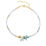LNRRABC Silver Color Bohemia Bead Shell Anklets For Women Fashion Foot Jewelry Beach Ankle Bracelet Sandals Shoes Barefoot Gifts