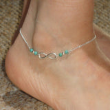 LNRRABC Silver Color Bohemia Bead Shell Anklets For Women Fashion Foot Jewelry Beach Ankle Bracelet Sandals Shoes Barefoot Gifts