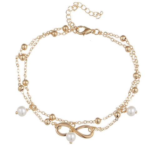 LNRRABC Silver Color Bohemia Bead Shell Anklets For Women Fashion Foot Jewelry Beach Ankle Bracelet Sandals Shoes Barefoot Gifts