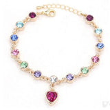 LYIYUNQ Fashion Bracelet Hot Wedding Female Heart Crystal Bracelets For Women Luxury Temperament Silver-Color Fine Jewelry Gift