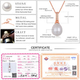 Lamoon 8mm 100% Natural Freshwater Pearl Jewelry 925 Sterling Silver Pendant Necklace Women Jewelry  LMNI047