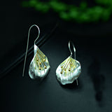 Latest New Style Fashion 925 Sterling Silver Flower Drop Earrings Jewelry Pendientes Brincos Fashion Jewelry