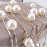 Long Double Layer Simulated Pearls LadIes Necklaces Clavicle Fashion Jewelry Sweater Chain Long Necklace For Women 2018 New R5EG