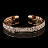 Luxury Crystal Bracelets For Women Gold Silver Bracelet Bangles Femme Open Bangle Cuff Fashionable Classic Beautiful Accessories