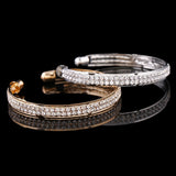 Luxury Crystal Bracelets For Women Gold Silver Bracelet Bangles Femme Open Bangle Cuff Fashionable Classic Beautiful Accessories