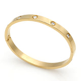 New Arrival Promotion Stainless Steel Women Gold color Shackle Bangle Lady Arm Bracelet Love Bangles bracelet for women