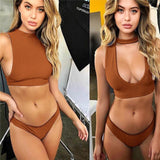 New Bikini Thong Two shapes 2018 Female Swimsuit Women Swimwear Two-pieces Bikini set  Bather Bathing Suit Swim Wear Lady