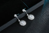 New Brand 925 Sterling Silver Long Flower Earrings For Women Hot Fashion sterling-silver-jewelry brinco brincos bijoux