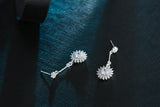 New Brand 925 Sterling Silver Long Flower Earrings For Women Hot Fashion sterling-silver-jewelry brinco brincos bijoux