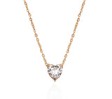 New Crystal Heart Necklace Pendant Female Short Gold Chain Necklace Pendant Necklace Crystal Heart Necklace Chocker