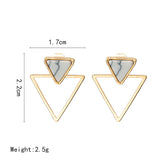 New Earrings Fashion Simple Stud Earrings Personality Trend Push-back Triangle Earrings Wholesale Jewelry Women's Earrings