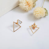 New Earrings Fashion Simple Stud Earrings Personality Trend Push-back Triangle Earrings Wholesale Jewelry Women's Earrings