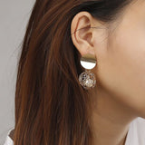 New Fashion Stud Earrings For Women Golden Color Round Ball  Geometric Earrings For Party Wedding Gift Wholesale Ear Jewelry