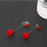 New Fashion Stud Earrings For Women Golden Color Round Ball  Geometric Earrings For Party Wedding Gift Wholesale Ear Jewelry