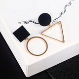 New Fashion Stud Earrings For Women Golden Color Round Ball  Geometric Earrings For Party Wedding Gift Wholesale Ear Jewelry