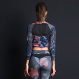 New Sport Suit Print Fitness Suit Leggings Breathable Yoga Set 2 Piece Zipper Sportswear T-shirt Sport Pants Tracksuit For Women