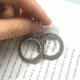 New design creative jewelry high-grade elegant crystal earrings round Gold and silver earrings wedding party earrings for woman