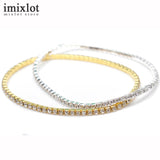 One Row Clear Crystal Tennis Silver Gold Stretch Anklet Foot Chain Leg Bracelet Rhinestone Ankle Bracelet tornozeleira femininas