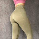 Oyoo Super Stretchy Gym Tights Energy Seamless Tummy Control Yoga Pants High Waist Sport Leggings Purple Running Pants Women