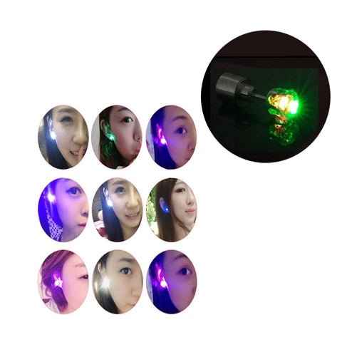 QCOOLJLY Glowing in the Dark LED Dazzling Stud Earring