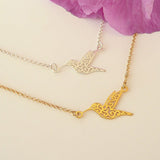 SMJEL New Arrival Carving Bird Bracelet Bangles Women Hummingbird Jewelry Gold / Silver / Rose Gold Chain femme bileklik B042