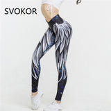 SVOKOR Harajuku 3D wing leggings for women 2018 push up sporting fitness legging athleisure bodybuilding sexy women's pants