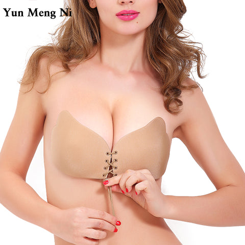 Seamless Invisible Bra Adhesive Silicone Backless Bralette Strapless Push Up Bra Sexy Lingerie Fly Bra Women Underwear