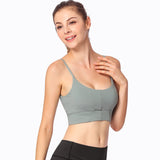 Selena Fanny Sports Bra Push Up Padded U Shape Backless Sexy High impact Fitness Running Exercise Bra Sports Wear For Women