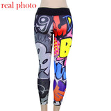 Simenual Funny print harajuku fitness legging female pants 2018 bodybuilding jeggings athleisure sportswear leggings women sale