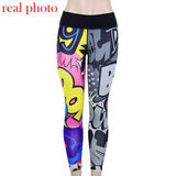 Simenual Funny print harajuku fitness legging female pants 2018 bodybuilding jeggings athleisure sportswear leggings women sale