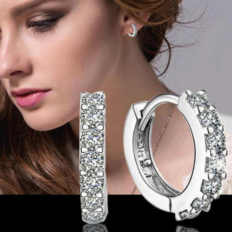 Sterling-silver-jewelry 925 earing pendientes mujer earrings 925 plata stud orecchini oorbellen brincos women jewelry crystal