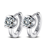 Sterling-silver-jewelry 925 earing pendientes mujer earrings 925 plata stud orecchini oorbellen brincos women jewelry crystal