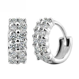 Sterling-silver-jewelry 925 earing pendientes mujer earrings 925 plata stud orecchini oorbellen brincos women jewelry crystal