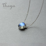 Thaya Aurora Necklace Halo Crystal Gemstone s925 Silver Scale Light Forest Women Pendant Necklace Elegant fashion Grils Jewelry