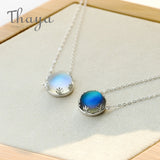 Thaya Aurora Necklace Halo Crystal Gemstone s925 Silver Scale Light Forest Women Pendant Necklace Elegant fashion Grils Jewelry