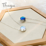 Thaya Aurora Necklace Halo Crystal Gemstone s925 Silver Scale Light Forest Women Pendant Necklace Elegant fashion Grils Jewelry