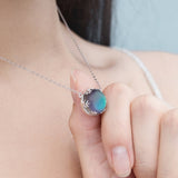 Thaya Aurora Necklace Halo Crystal Gemstone s925 Silver Scale Light Forest Women Pendant Necklace Elegant fashion Grils Jewelry