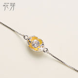 Thaya Gold Cocoon-Break Pendant Necklaces 925 Silver Pure Zircon Diamond Box Chain Link Necklace Women Elegant Jewelry '39+4cm'