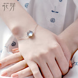 Thaya Original Design Aurora Moonstone Forest Cushion Ladies' Bracelets 925 Silver Scale light Bracelet Female Simple jewelry
