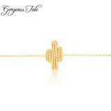 Tropical Desert Guardian Cactus Bracelets For Women Men's Lucky Charm Jewelry Stainless Steel Friendship Bracelet Femme Gifts